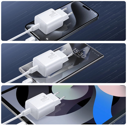 Ładowarka sieciowa Joyroom JR-TCF20, 20W, 3A, 1 x USB-C, Biała