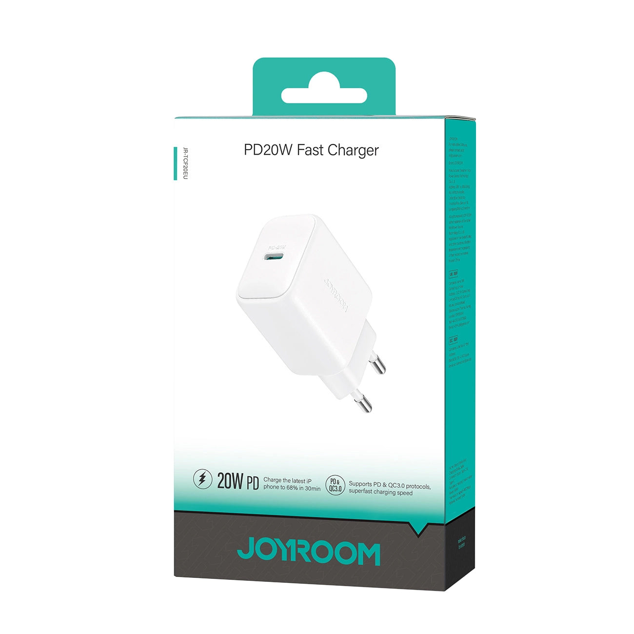 Ładowarka sieciowa Joyroom JR-TCF20, 20W, 3A, 1 x USB-C, Biała