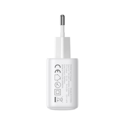 Ładowarka sieciowa Joyroom JR-TCF21, 20W, 3A, 1 x USB-A - 1 x USB-C, Biała