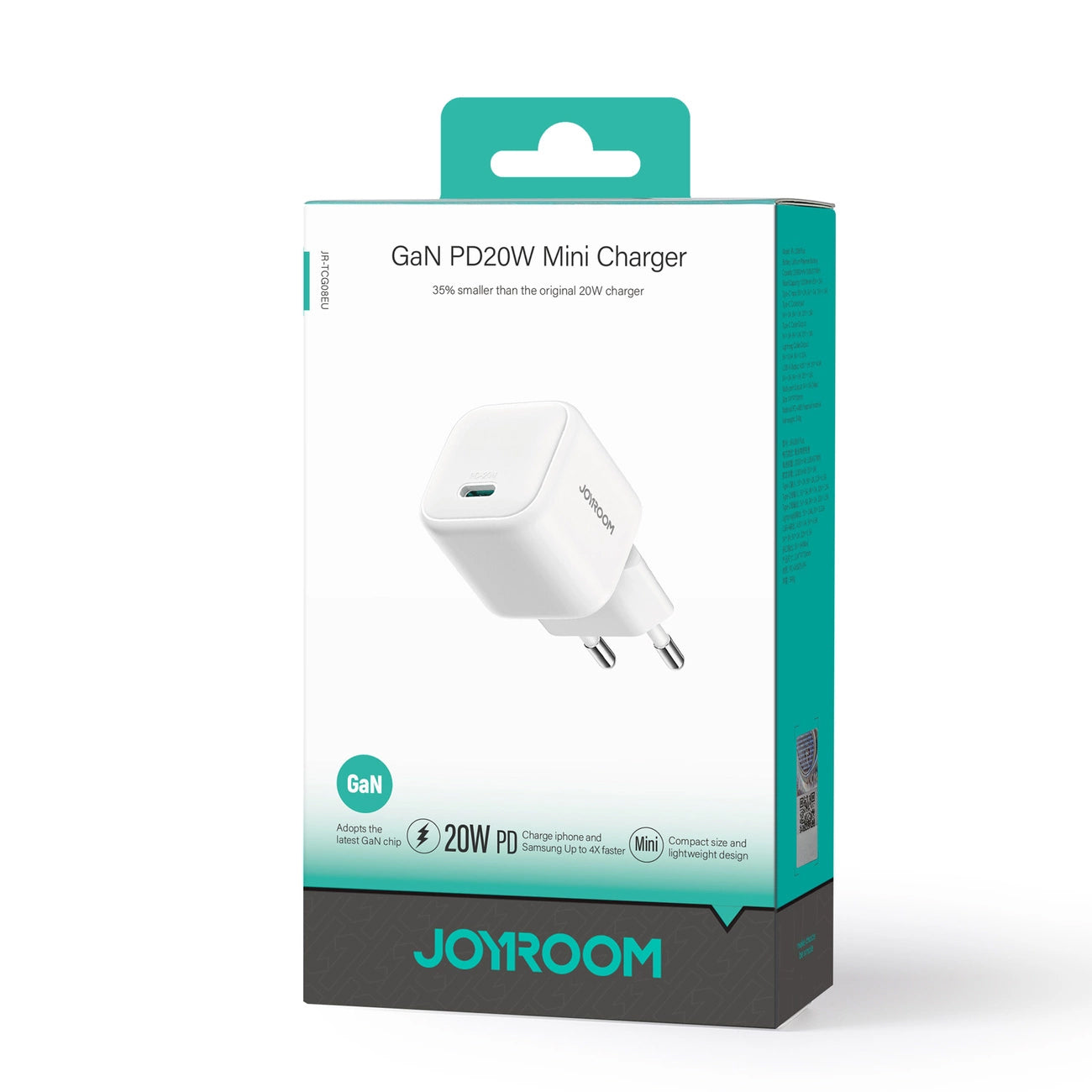 Joyroom JR-TCG08 Network Charger, 20W, 3A, 1 x USB-C, White
