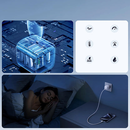 Joyroom JR-TCG08 Network Charger, 20W, 3A, 1 x USB-C, White