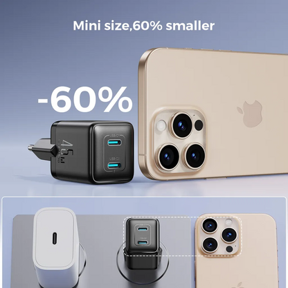 Ładowarka sieciowa Joyroom JR-TCG17, 45W, 3A, 2 x USB-C, Czarny