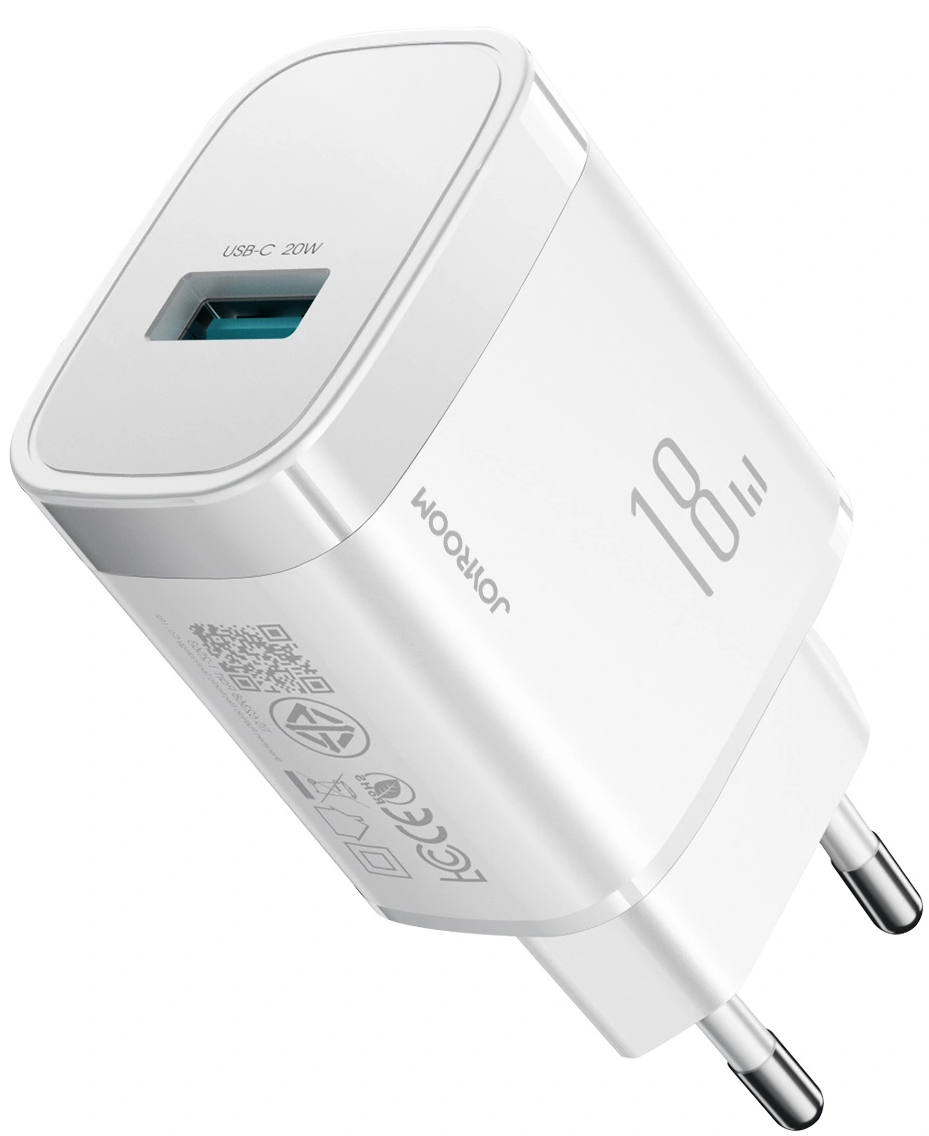 Joyroom JR-TF4 Wall Charger, 18W, 3A, 1 x USB-A, White
