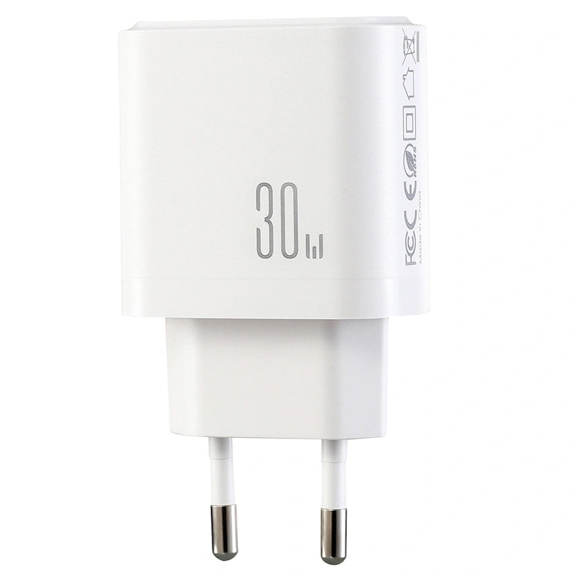 Joyroom JR-TG6 Network Charger, 30W, 3A, 1 x Lightning - 1 x USB-A - 1 x USB-C, White