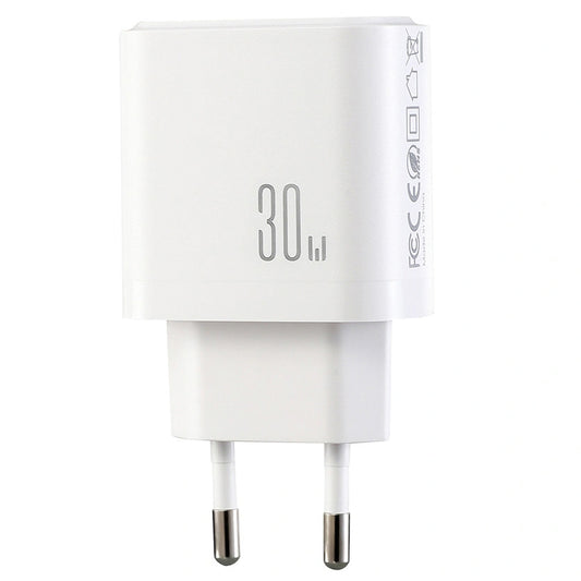 Ładowarka sieciowa Joyroom JR-TG6, 30W, 3A, 1 x Lightning - 1 x USB-A - 1 x USB-C, Biała