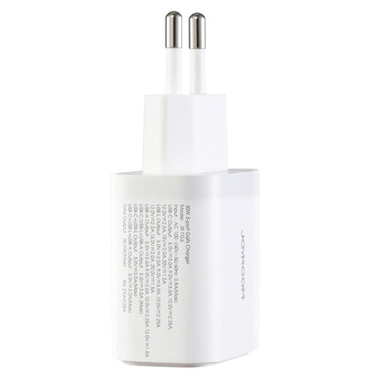 Joyroom JR-TG6 Network Charger, 30W, 3A, 1 x Lightning - 1 x USB-A - 1 x USB-C, White