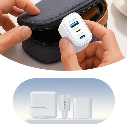 Joyroom JR-TG6 Network Charger, 30W, 3A, 1 x Lightning - 1 x USB-A - 1 x USB-C, White