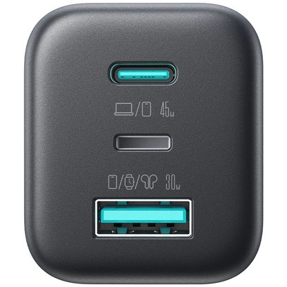 Ładowarka sieciowa Joyroom JR-TO1, 45W, 3A, 1 x Lightning - 1 x USB-A - 1 x USB-C, Czarny