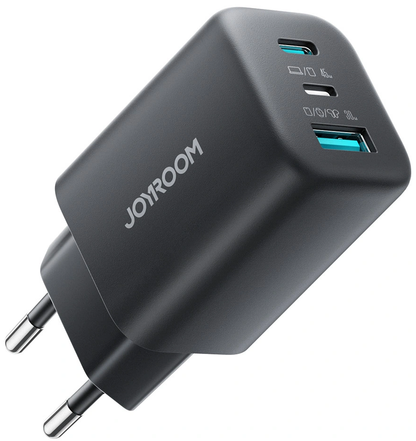 Ładowarka sieciowa Joyroom JR-TO1, 45W, 3A, 1 x Lightning - 1 x USB-A - 1 x USB-C, Czarny