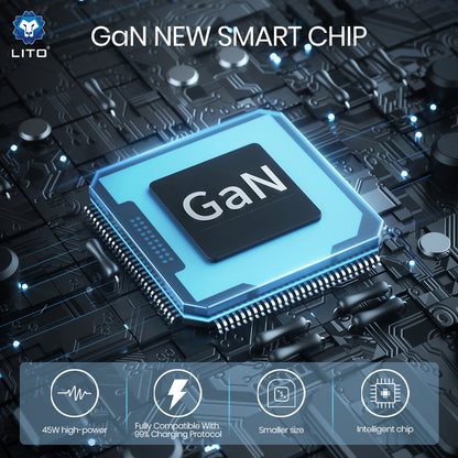 Ładowarka sieciowa Lito LC20, 45W, 3A, 1 x USB-C, Czarna