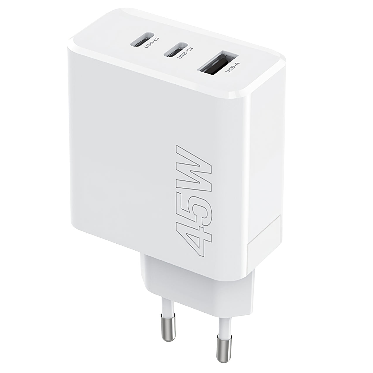 Ładowarka sieciowa MaXlife MXTC-07-45ACC, 45W, 3A, 1 x USB-A - 2 x USB-C, biała 