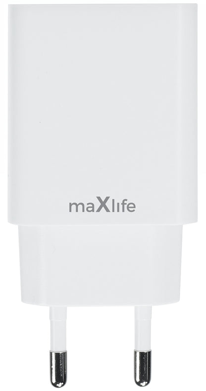 MaXlife MXTC-13-20AC Network Charger, 20W, 3A, 1 x USB-A - 1 x USB-C, White