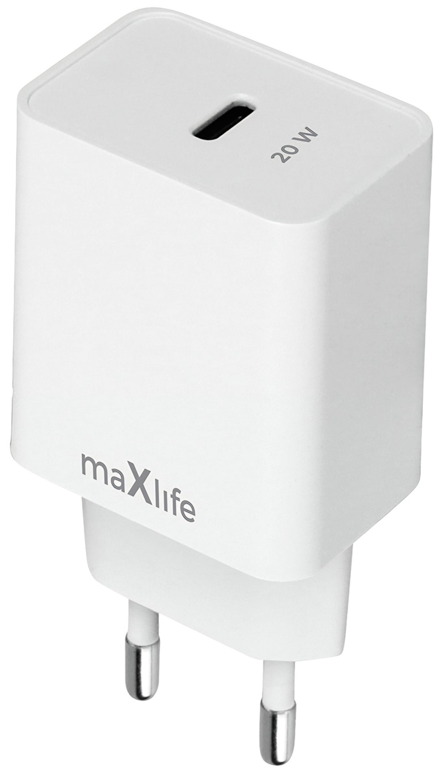 Ładowarka sieciowa MaXlife MXTC-13-20C, 20W, 3A, 1 x USB-C, Biała