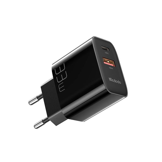 Ładowarka sieciowa McDodo CH-0921, 33W, 3A, 1 x USB-A - 1 x USB-C, Czarny