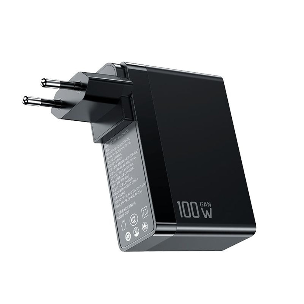 Ładowarka sieciowa McDodo CH-8101 Pro Nuc AR Power Travel, 100W, 5A, 1 x USB-A - 2 x USB-C, Czarny