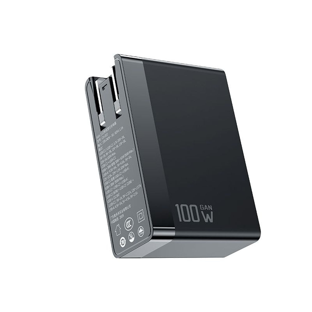Ładowarka sieciowa McDodo CH-8101 Pro Nuc AR Power Travel, 100W, 5A, 1 x USB-A - 2 x USB-C, Czarny