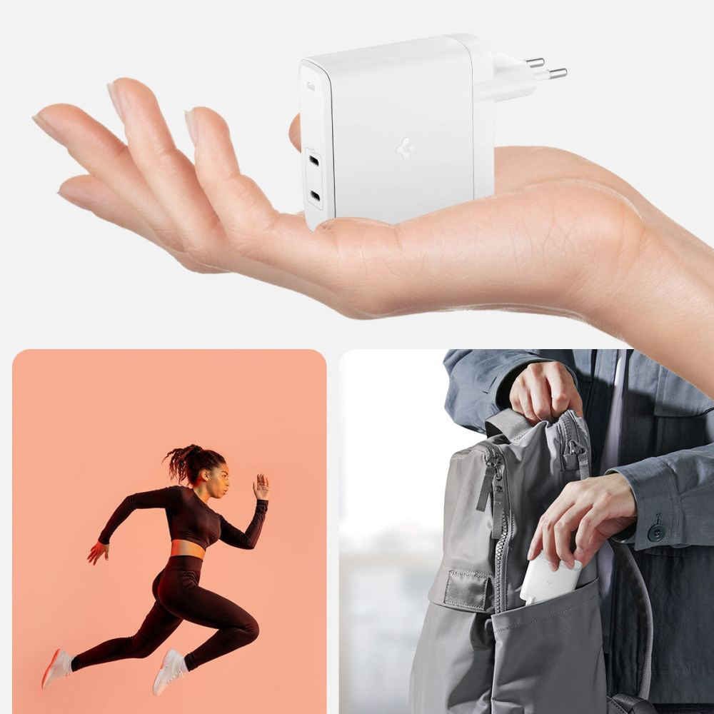 Ładowarka sieciowa Spigen Arcstation Pro, 140W, 3.25A, 2 x USB-C, Biała