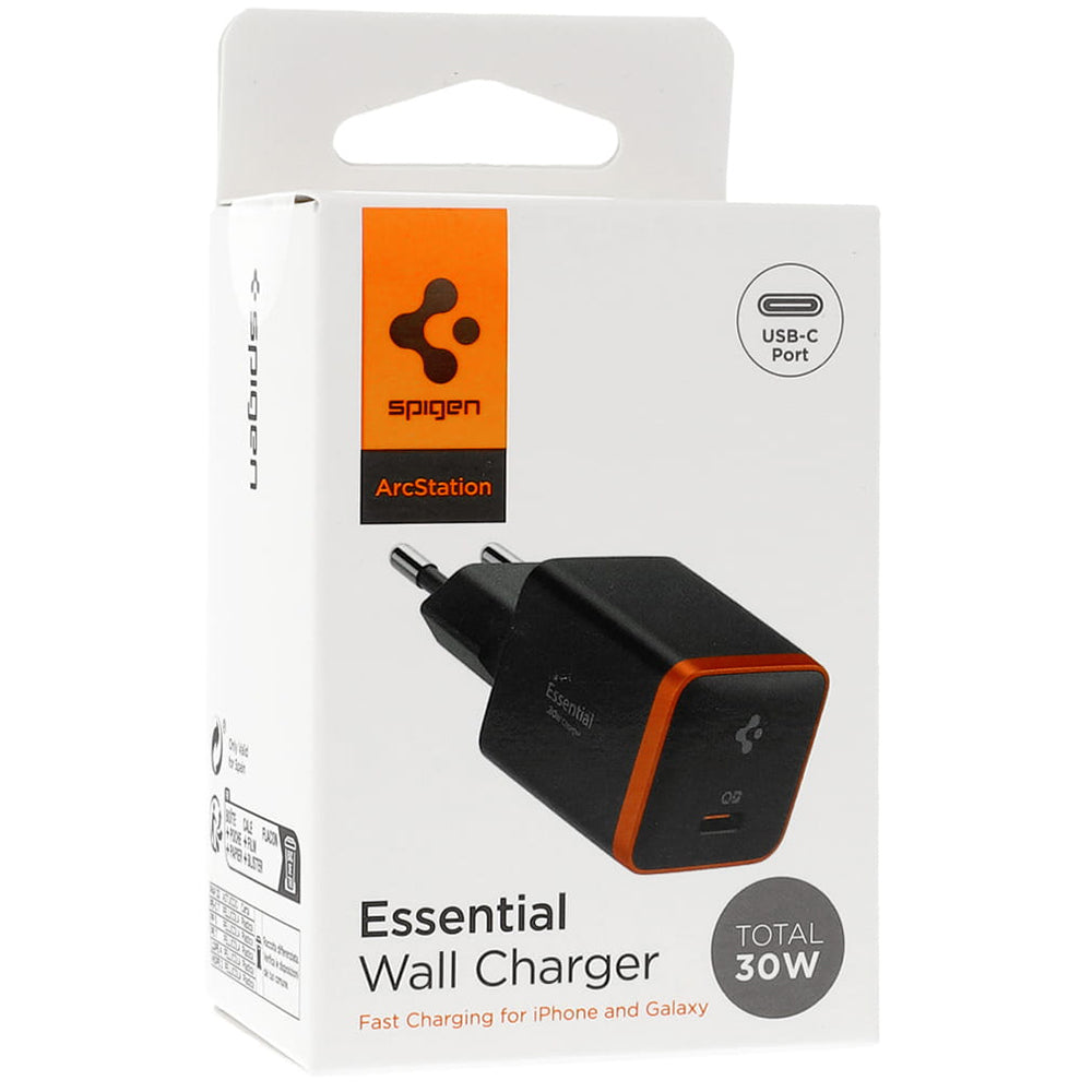 Ładowarka sieciowa Spigen EE301EU Essential, 30W, 3A, 1 x USB-C, czarna ACH08448