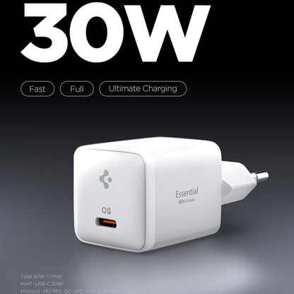 Ładowarka sieciowa Spigen EE301EU Essential, 30W, 3A, 1 x USB-C, Biała KF2363556