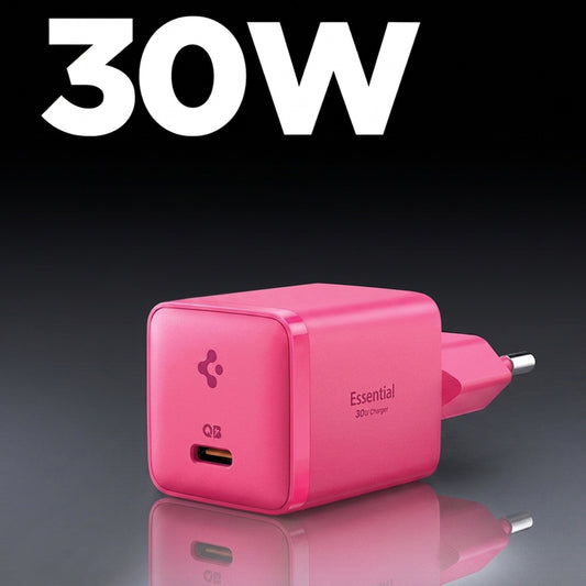 Ładowarka sieciowa Spigen EE301EU Essential, 30W, 3A, 1 x USB-C, różowa ACH10449