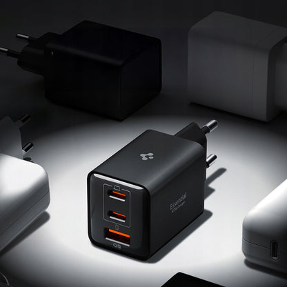 Ładowarka sieciowa Spigen EE473EU Essential, 47W, 3A, 1 x USB-A - 2 x USB-C, Czarny ACH09465