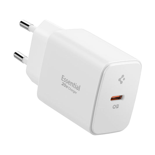 Ładowarka sieciowa Spigen Essential, 20W, 3A, 1 x USB-C, Biała