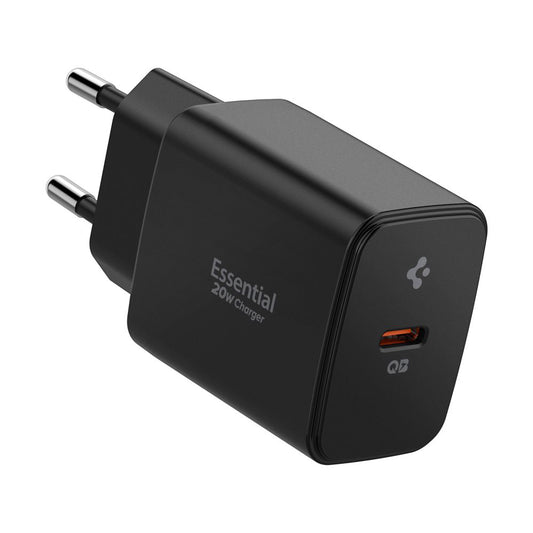 Ładowarka sieciowa Spigen Essential, 20W, 3A, 1 x USB-C, Czarna
