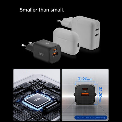 Ładowarka sieciowa Spigen Essential, 35W, 3A, 1 x USB-A - 1 x USB-C, Biała