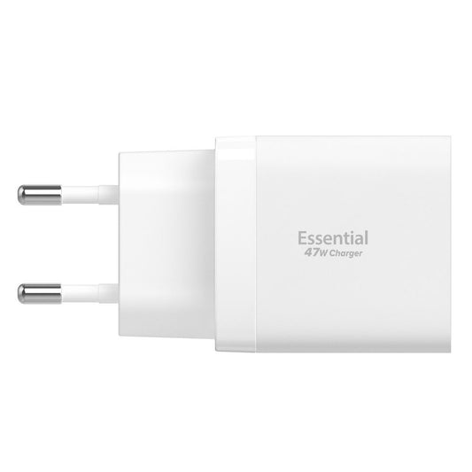 Ładowarka sieciowa Spigen Essential, 47W, 3A, 2 x USB-C, Biała