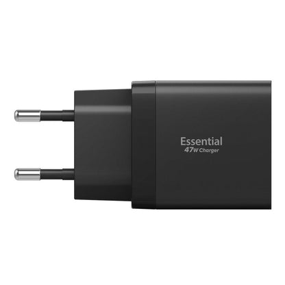 Ładowarka sieciowa Spigen Essential, 47W, 3A, 2 x USB-C, Czarna