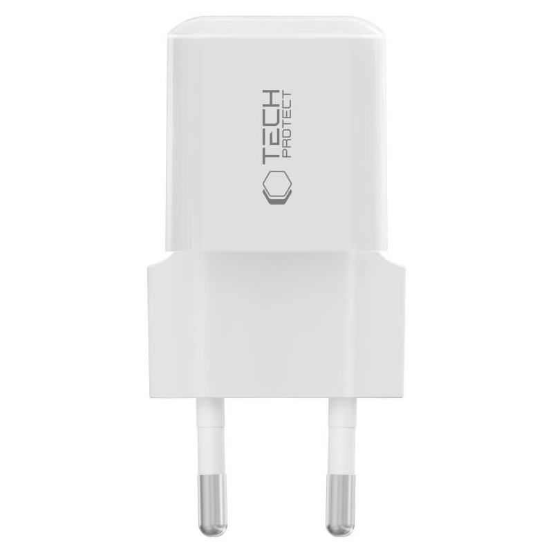 Ładowarka sieciowa Tech-Protect NCM25, 25W, 3A, 1 x USB-C, Biała