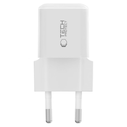 Ładowarka sieciowa Tech-Protect NCM25, 25W, 3A, 1 x USB-C, Biała