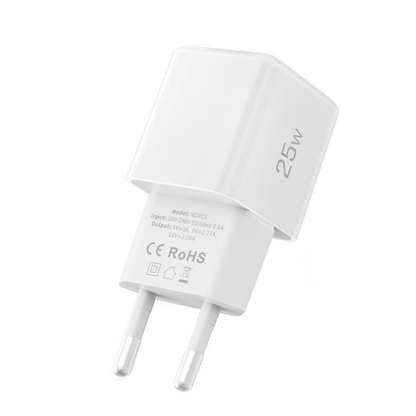 Ładowarka sieciowa Tech-Protect NCM25, 25W, 3A, 1 x USB-C, Biała