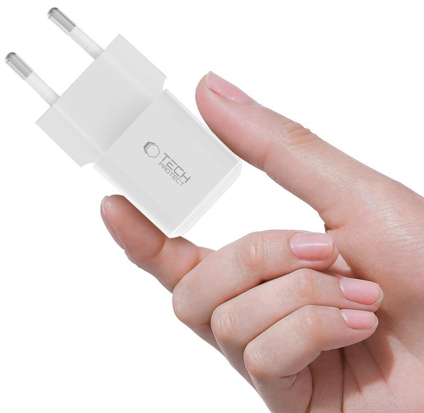 Ładowarka sieciowa Tech-Protect NCM25, 25W, 3A, 1 x USB-C, Biała