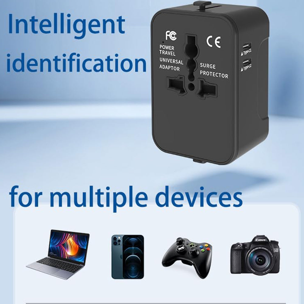 Ładowarka sieciowa Techsuit HHT202-2C Travel, 15W, 3A, 2 x USB-C, Biała