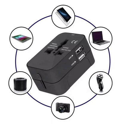 Ładowarka sieciowa Techsuit HHT202 Travel, 10W, 2A, 2 x USB-A, Czarny