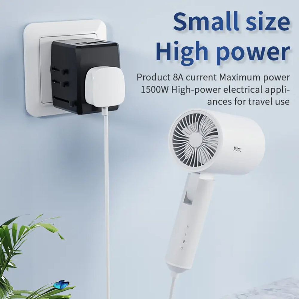 Ładowarka sieciowa Techsuit HHT904-B1 Travel, 15W, 3A, 3 x USB-A - 1 x USB-C, Czarny