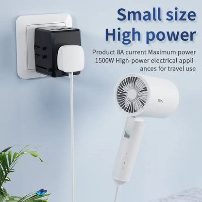 Ładowarka sieciowa Techsuit HHT904-B1 Travel, 15W, 3A, 3 x USB-A - 1 x USB-C, Czarny