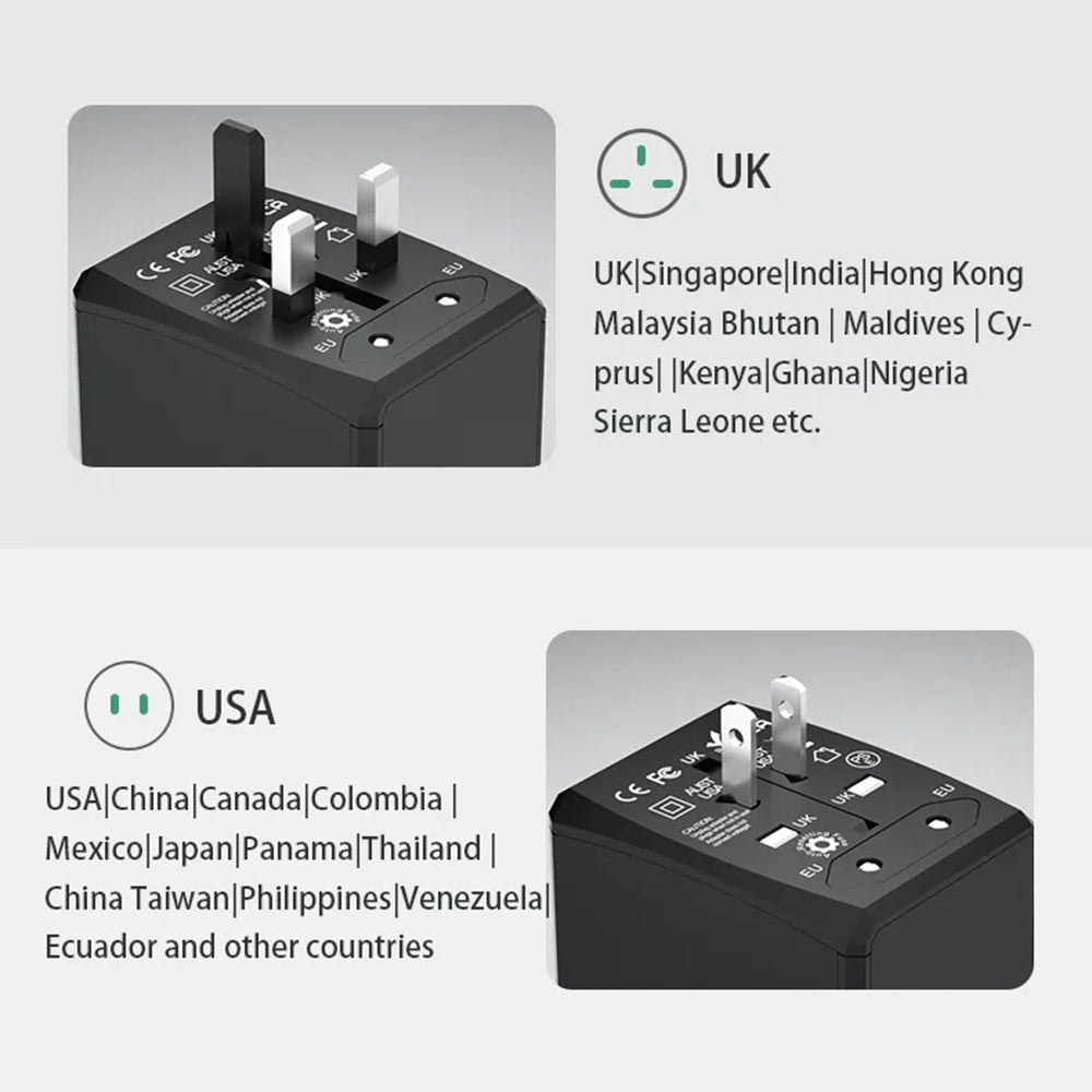 Ładowarka sieciowa Techsuit HHT904-W2 Travel, 20W, 3A, 2 x USB-A - 2 x USB-C, Biała