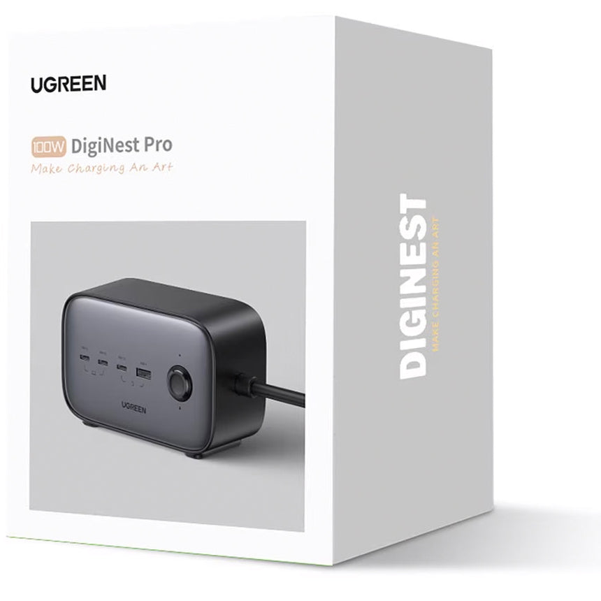 Przedłużacz UGREEN CD270, 2 x Schuko, Szary