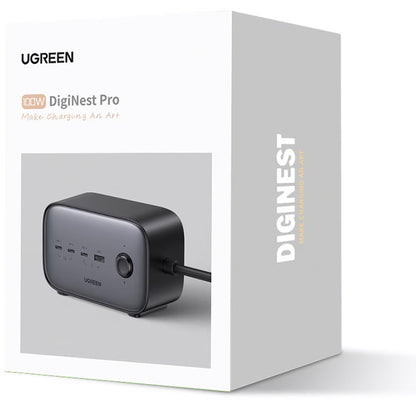 Przedłużacz UGREEN CD270, 2 x Schuko, Szary