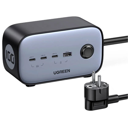 Przedłużacz UGREEN CD270, 2 x Schuko, Szary