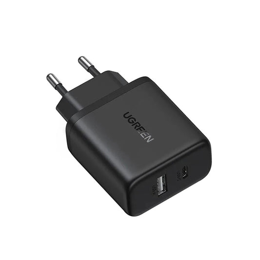 Ładowarka sieciowa UGREEN X227, 20W, 3A, 1 x USB-A - 1 x USB-C, Czarny