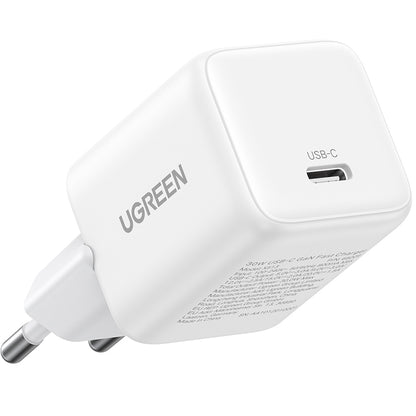 Ładowarka sieciowa UGREEN X513, 30W, 3A, 1 x USB-C, Biała