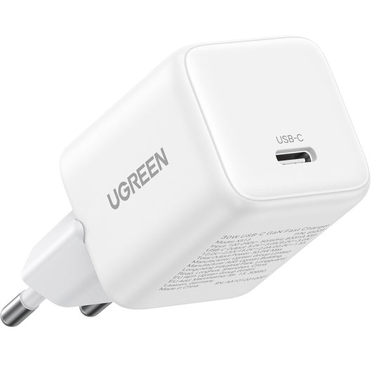 Ładowarka sieciowa UGREEN X513, 30W, 3A, 1 x USB-C, Biała