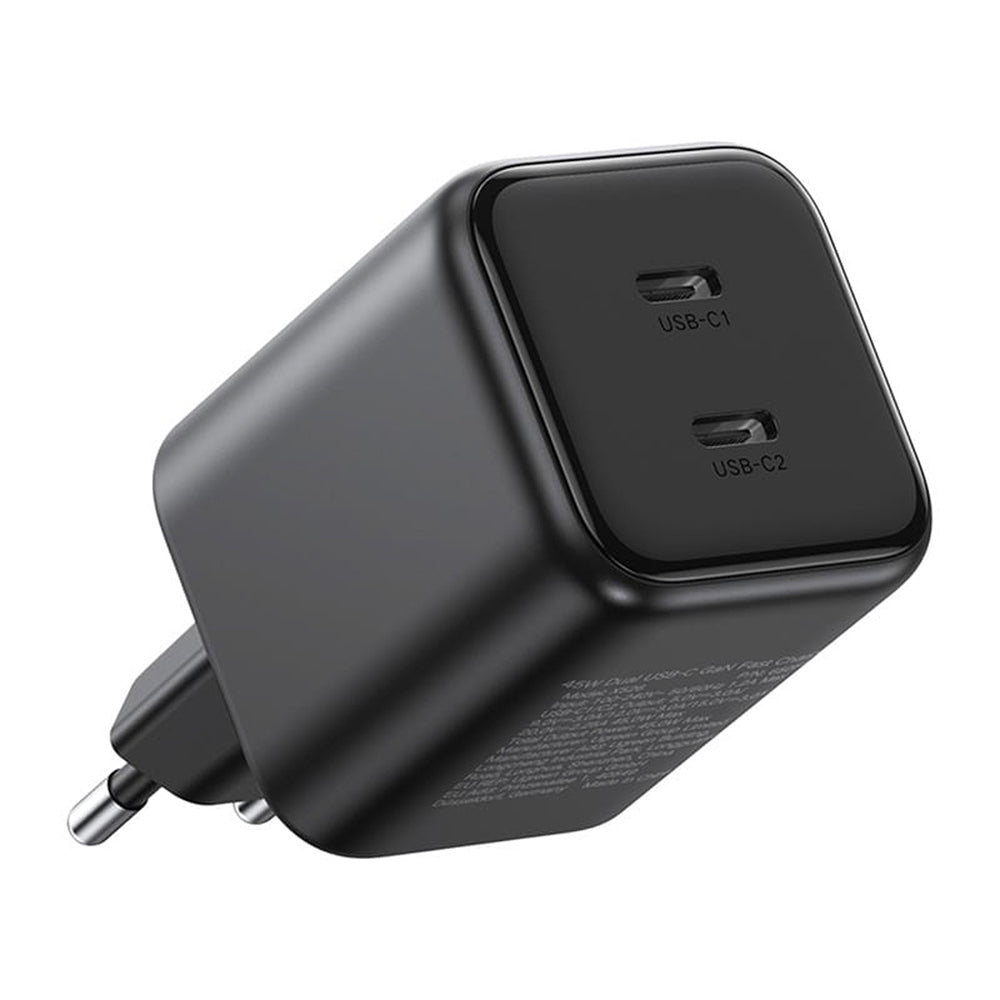 Ładowarka sieciowa UGREEN X526 (65058), 45W, 3A, 2 x USB-C, czarna