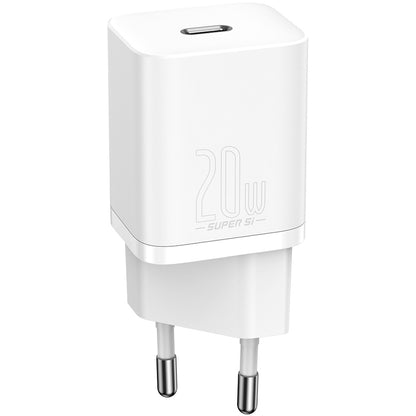 Ładowarka sieciowa Baseus Super Si, 20 W, 3 A, 1 x USB-C, biała CCSUP-B02