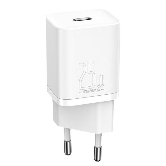 Ładowarka sieciowa Baseus Super Si, 25 W, 3 A, 1 x USB-C, biała CCSP020102