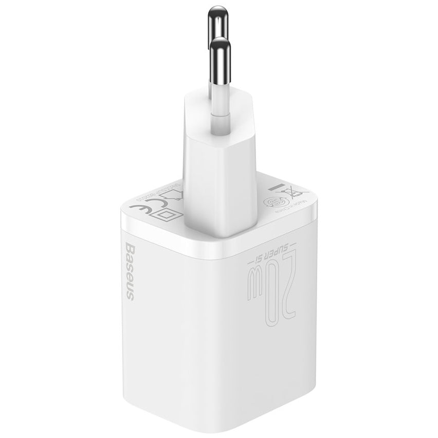 Ładowarka sieciowa Baseus Super Si, 20 W, 3 A, 1 x USB-C, biała CCSUP-B02