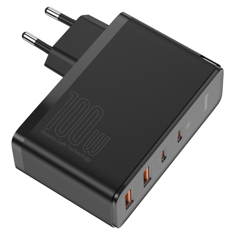 Ładowarka sieciowa Baseus GaN2 Pro, 100W, 5A, 2 x USB-A - 2 x USB-C, czarna CCGAN2P-L01